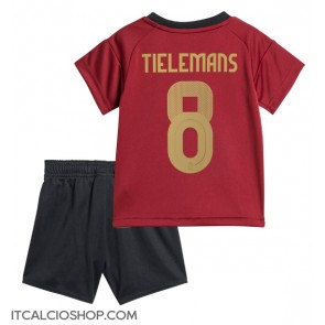 Belgio Youri Tielemans #8 Prima Maglia Bambino Europei 2024 Manica Corta (+ Pantaloni corti)